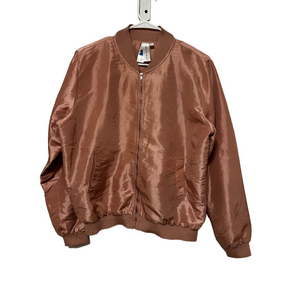 🛼Society Girl Satin Bomber Jacket - blush pink size L GUC…